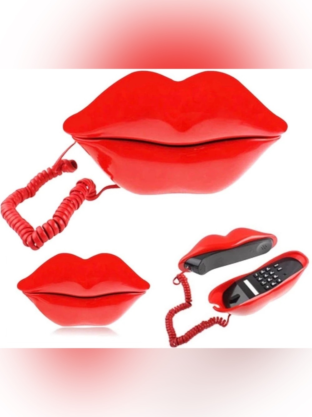 Vintage 90s Hot Lips Telemania Telephone